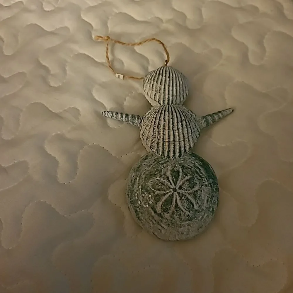 Seashell Snowman Ornament